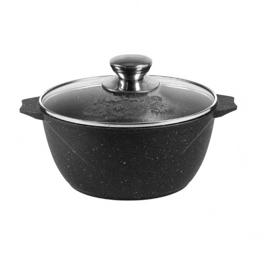 Кастрюля 3,0л стекл. кр. АП Гранит 43701